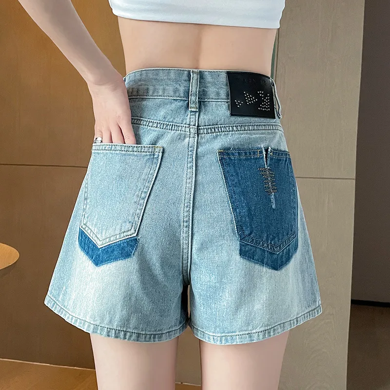 FAWENXIANGZI Denim Shorts Women's-1