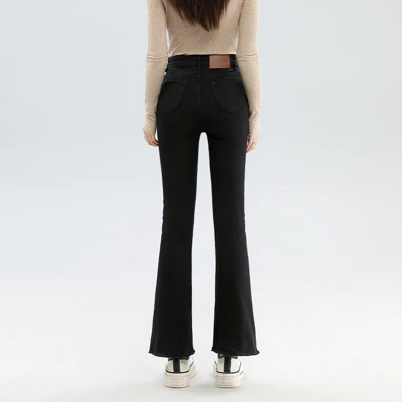 FAWENXIANGZI Jeans Women's Black-7