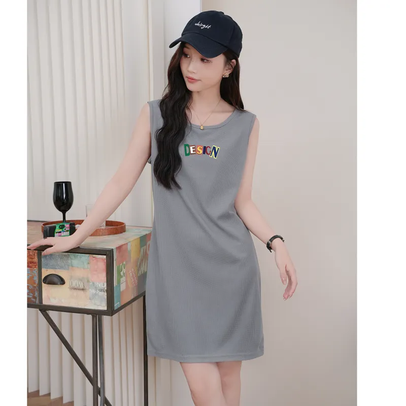 FAWENXIANGZI Sleeveless Dress Women's-6