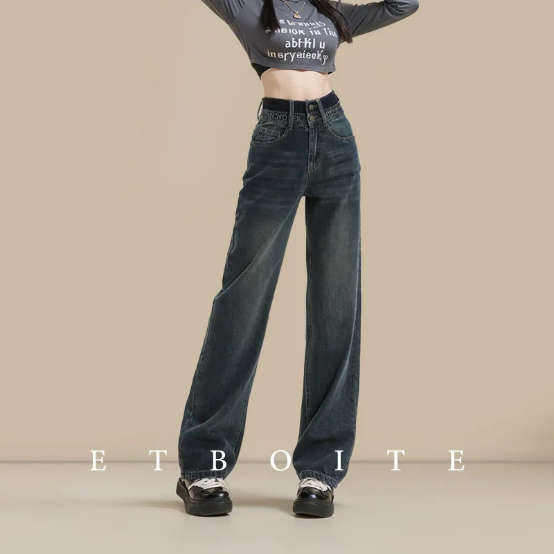 FAWENXIANGZI Jeans Women's Concrete Gray-6