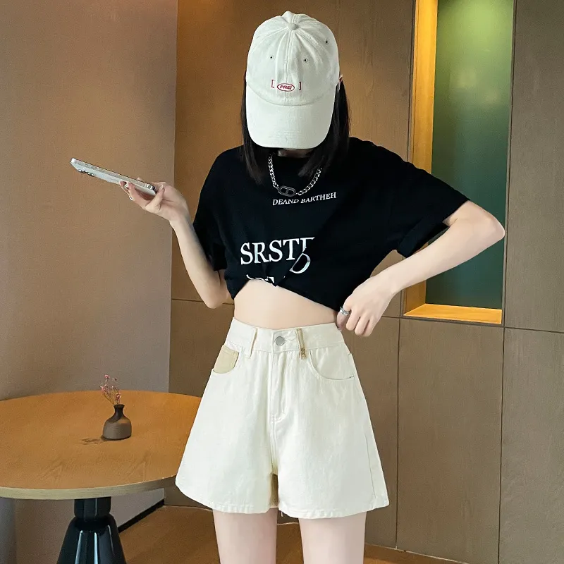 FAWENXIANGZI Denim Shorts Women's-7