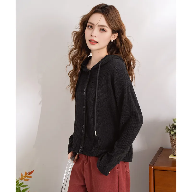 FAWENXIANGZI Knitwear Women's Black-3