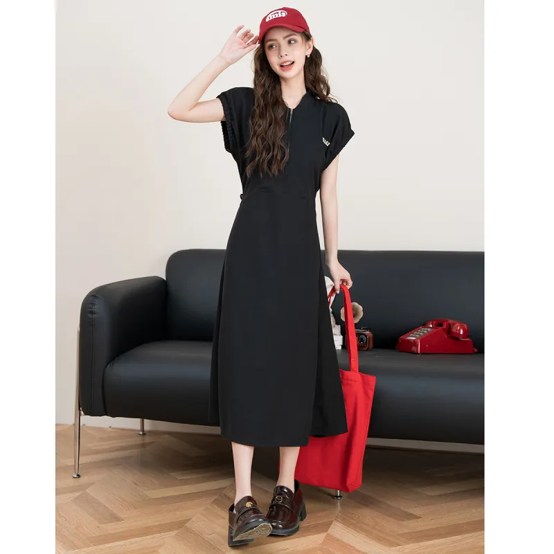 FAWENXIANGZI Short Sleeved Dress Women's-2