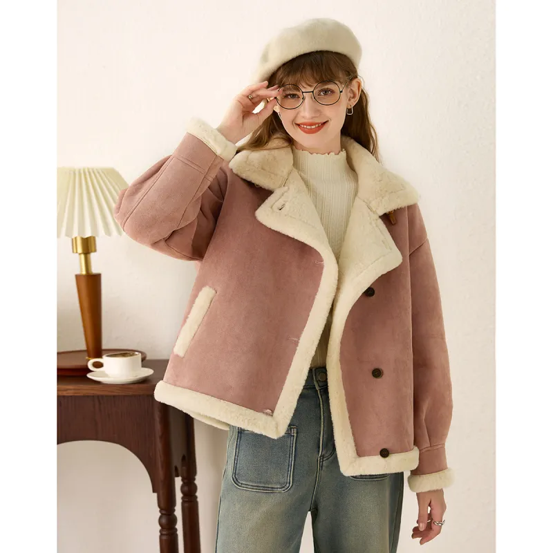 FAWENXIANGZI Velvet feel Coat Women's-5