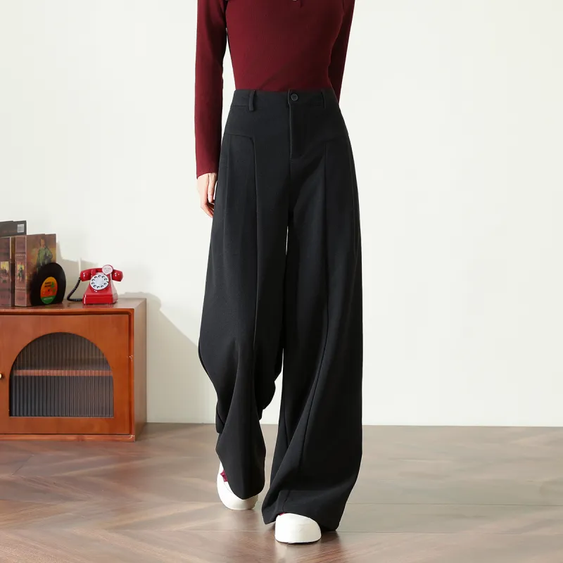 FAWENXIANGZI Suit Trouser Women's Black-3