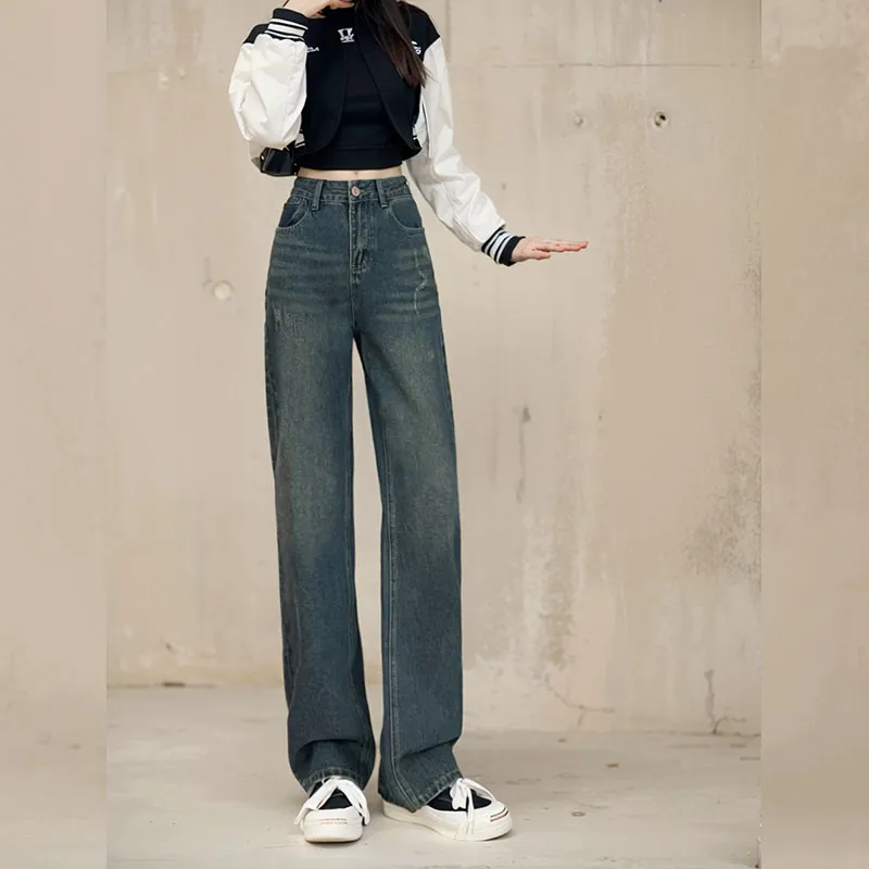 FAWENXIANGZI Jeans Women's Concrete Gray-20