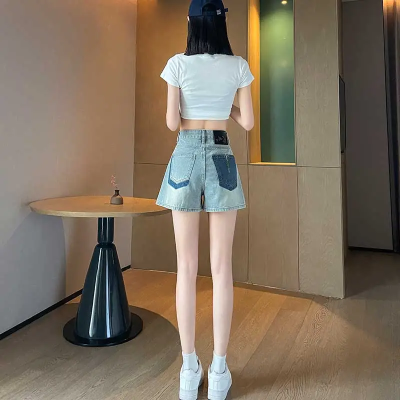 FAWENXIANGZI Denim Shorts Women's-2