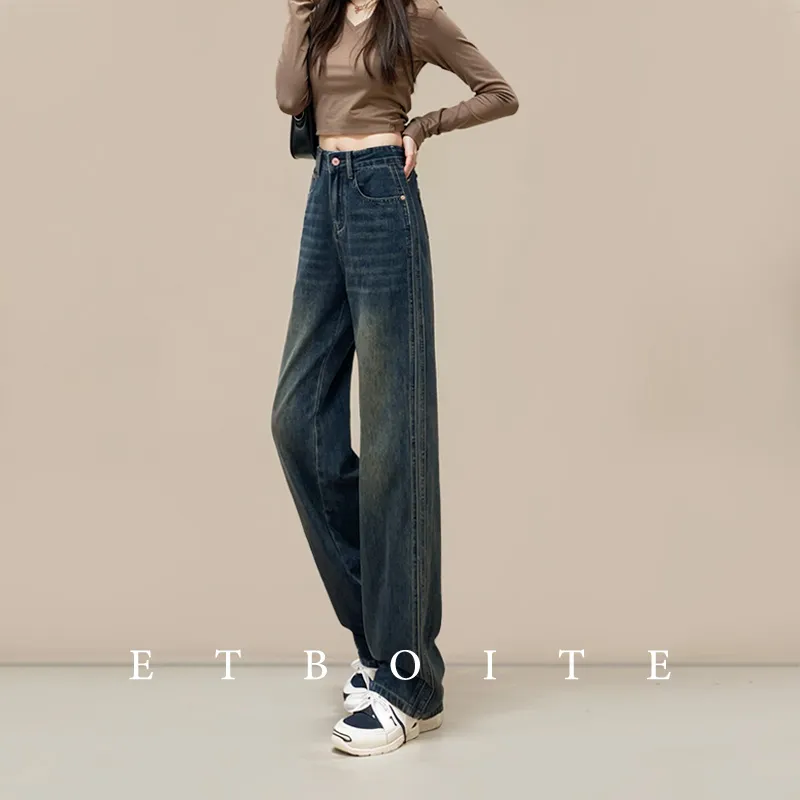 FAWENXIANGZI Jeans Women's Concrete Gray-3