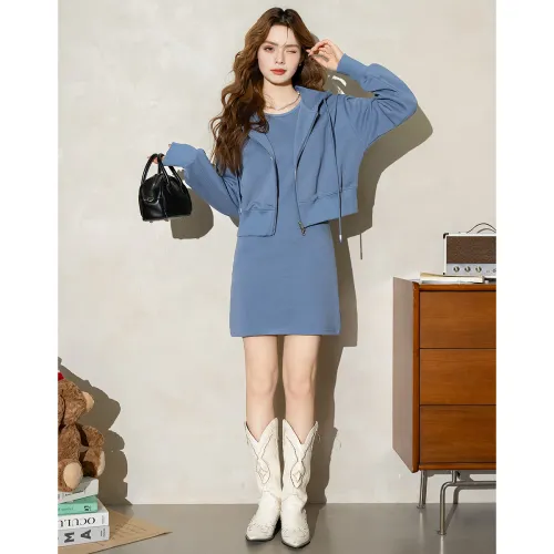 FAWENXIANGZI Two Piece Skirt Sets Women's