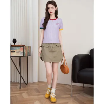 FAWENXIANGZI Regular T Shirt Women's Purple