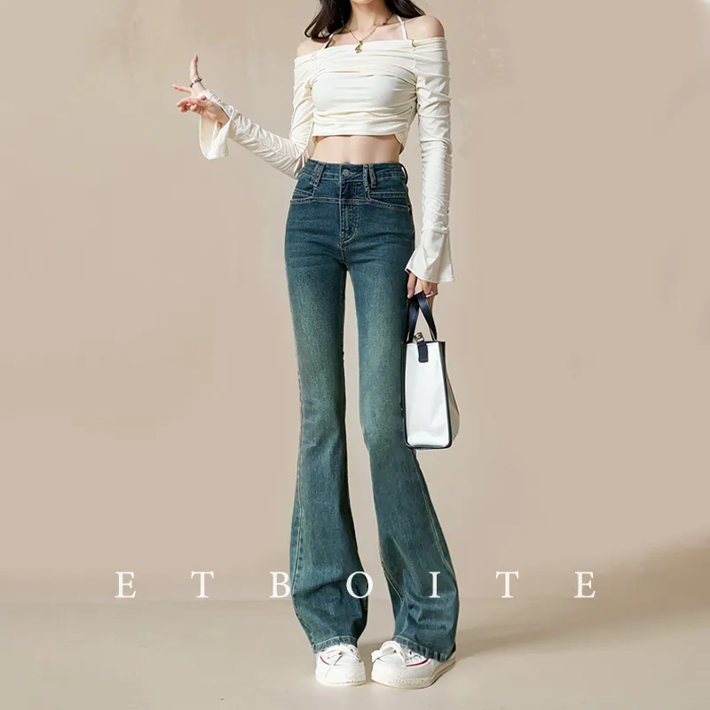 FAWENXIANGZI Jeans Women's Nostalgic Blue-2