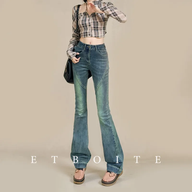 FAWENXIANGZI Jeans Women's Nostalgic Blue-1