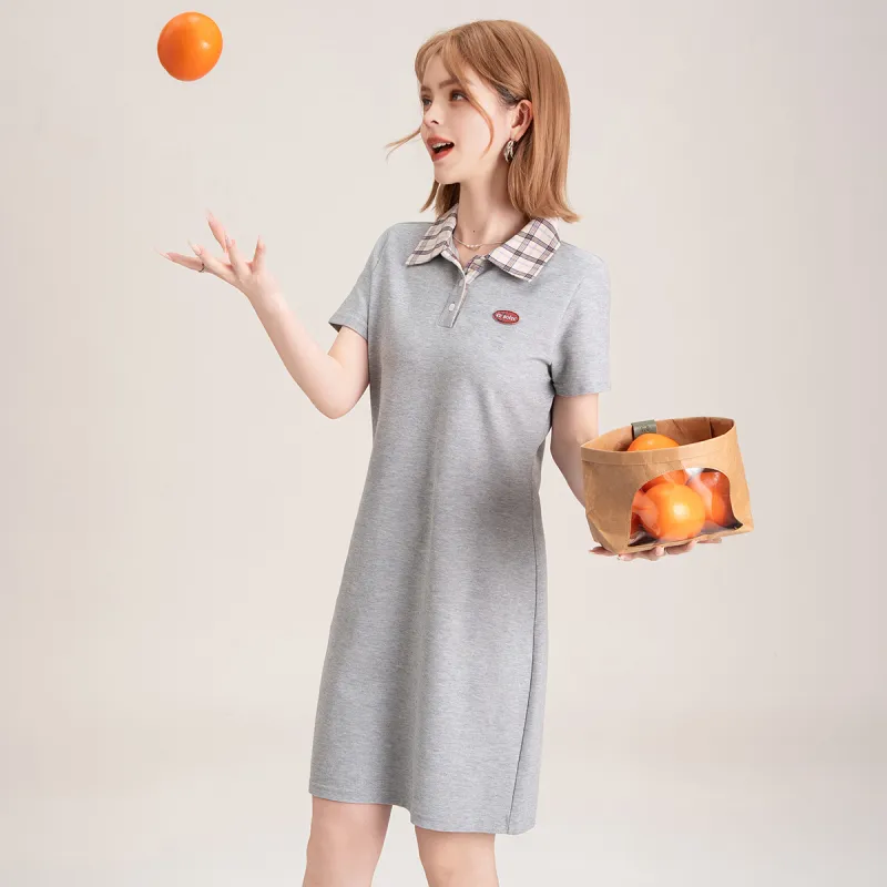 FAWENXIANGZI Short Sleeved Dress Women's-4