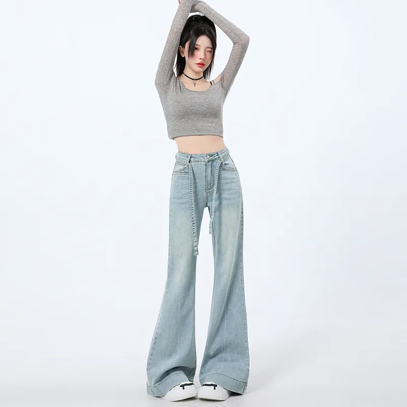 FAWENXIANGZI Jeans Women's Blue-6