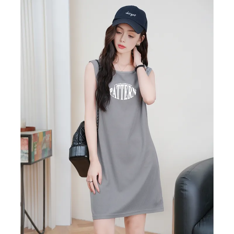 FAWENXIANGZI Sleeveless Dress Women's-5