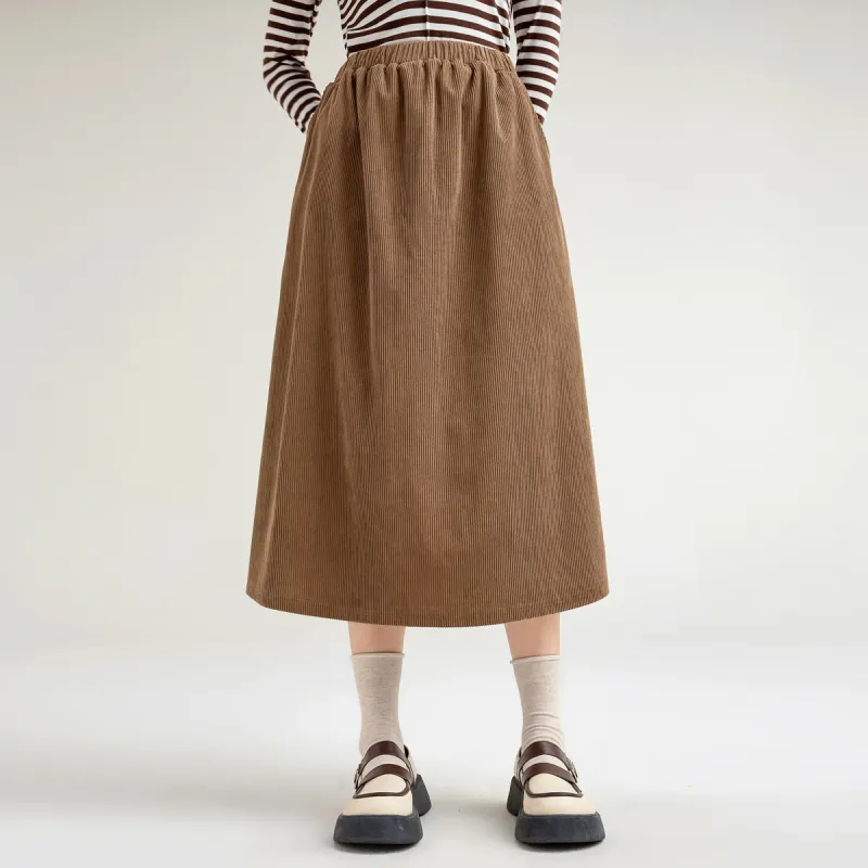 FAWENXIANGZI Casual Long Skirt Women's-11