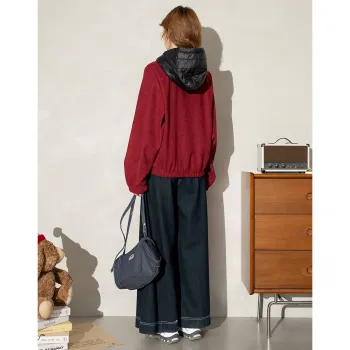 FAWENXIANGZI Sweatshirt Women's Angora Red