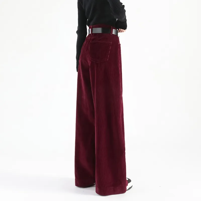 FAWENXIANGZI Casual Pants Women's Angora Red-6
