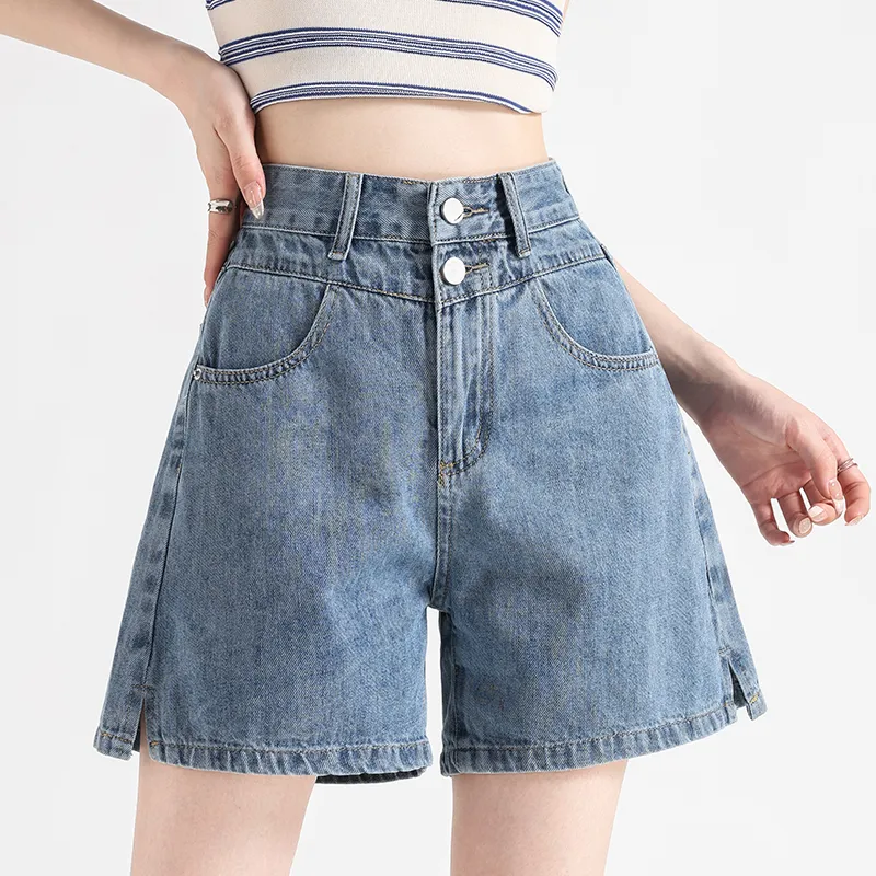 FAWENXIANGZI Denim Shorts Women's-1