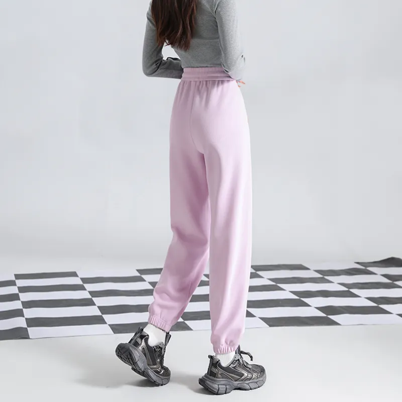FAWENXIANGZI Casual Pants Women's Light Purple-5