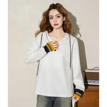 FAWENXIANGZI Sweatshirt Women's White