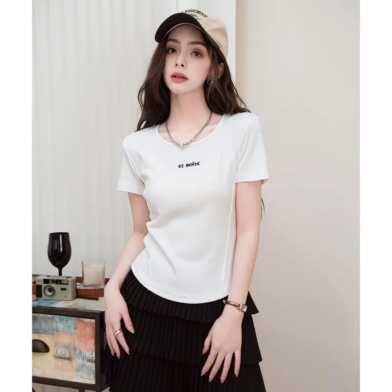 FAWENXIANGZI Regular T Shirt Women's White-5