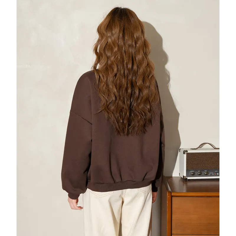 FAWENXIANGZI Sweatshirt Women's Coffee-2
