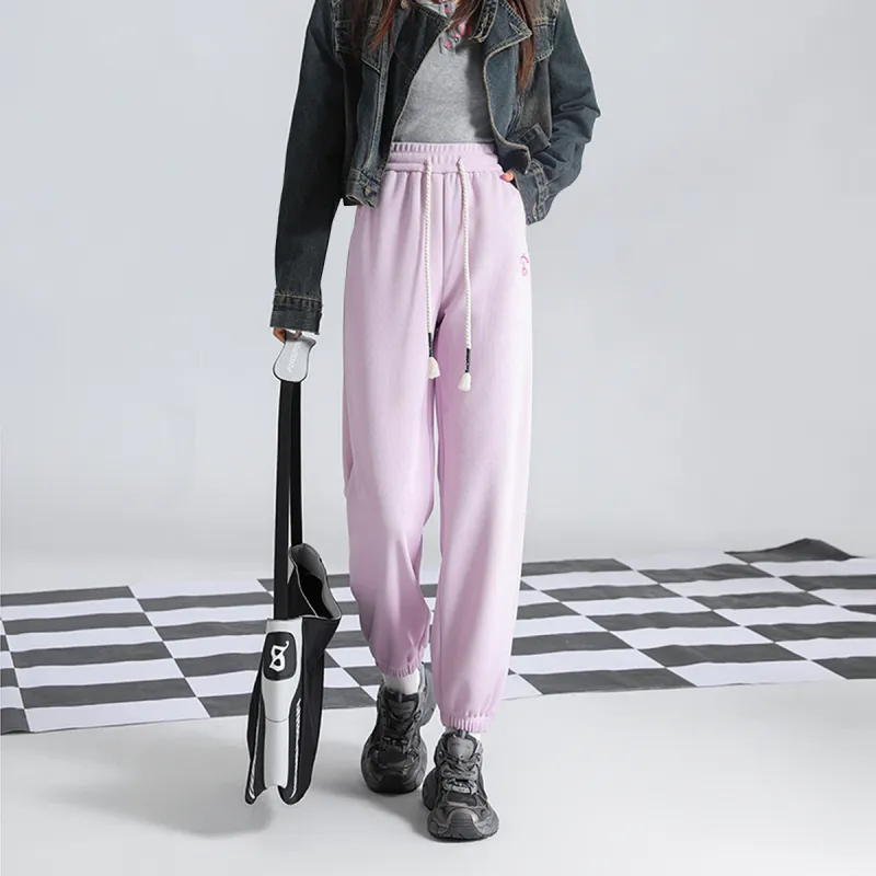 FAWENXIANGZI Casual Pants Women's Light Purple-1