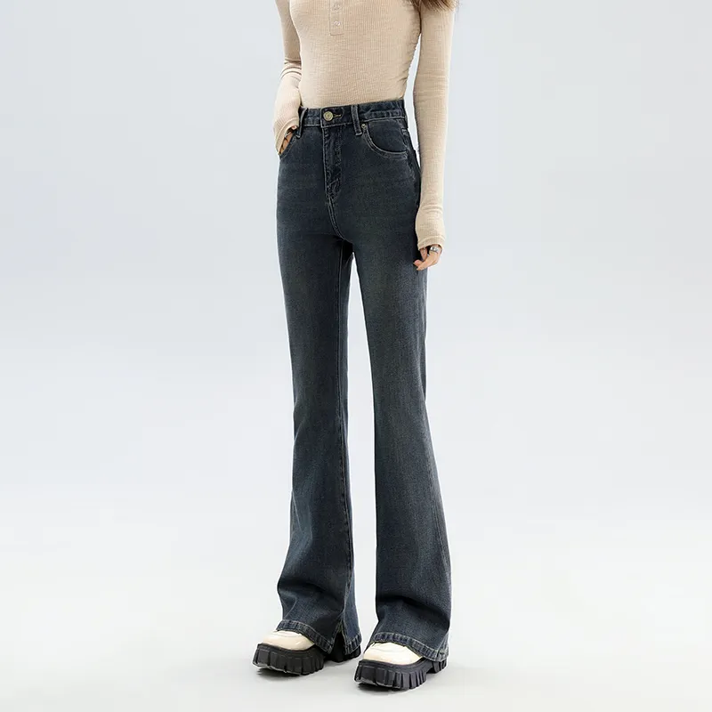 FAWENXIANGZI Jeans Women's Blue-5