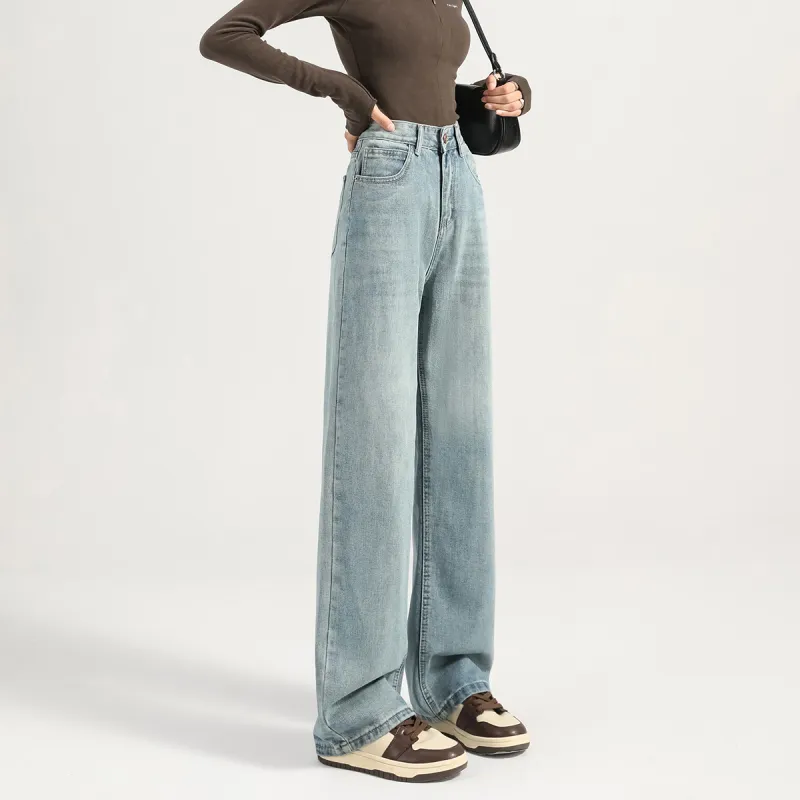 FAWENXIANGZI Jeans Women's Blue-4