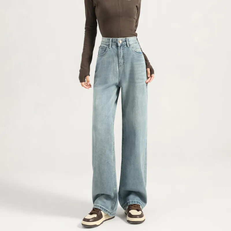 FAWENXIANGZI Jeans Women's Blue-5