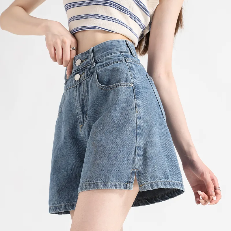 FAWENXIANGZI Denim Shorts Women's-2