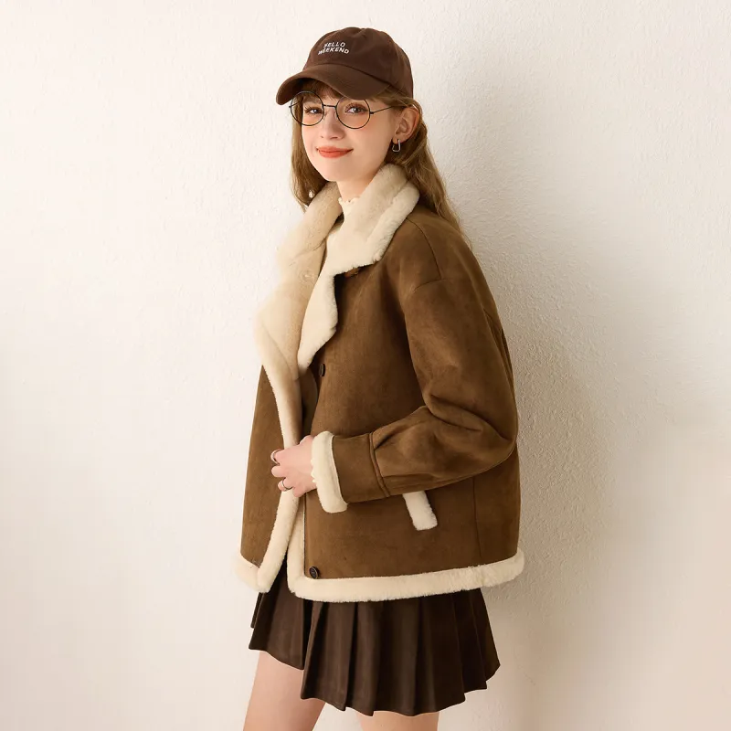FAWENXIANGZI Velvet feel Coat Women's-10