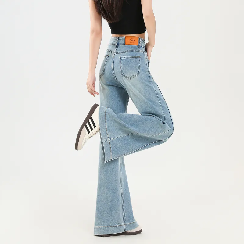 FAWENXIANGZI Jeans Women's Light Blue-1