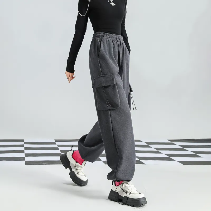 FAWENXIANGZI Casual Pants Women's Black-7