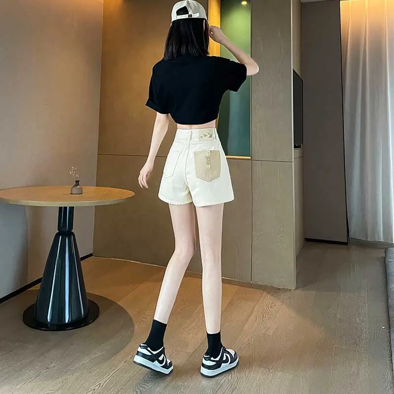 FAWENXIANGZI Denim Shorts Women's-8