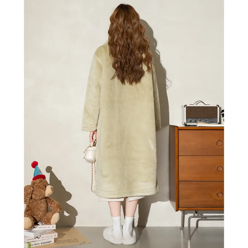 FAWENXIANGZI Coat Women's Light Green-3