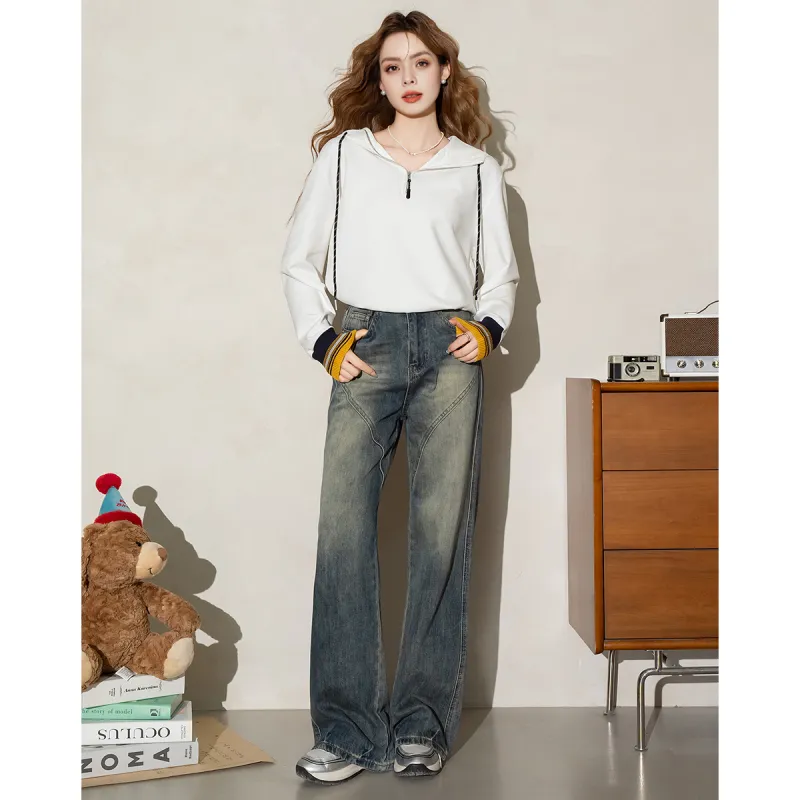 FAWENXIANGZI Sweatshirt Women's White-3