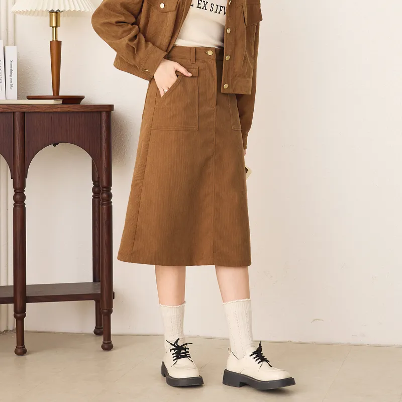 FAWENXIANGZI Casual Long Skirt Women's-1