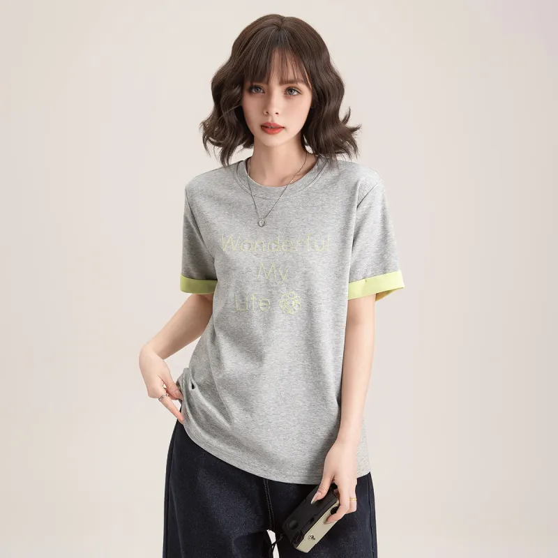FAWENXIANGZI Regular T Shirt Women's-3