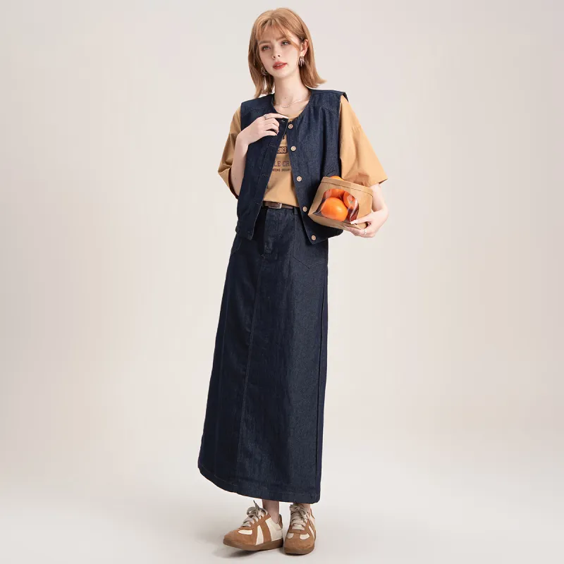 FAWENXIANGZI Two Piece Skirt Sets Women's-4