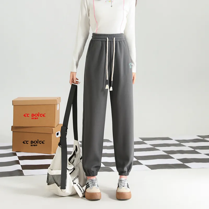 FAWENXIANGZI Casual Pants Women's Light Purple-9