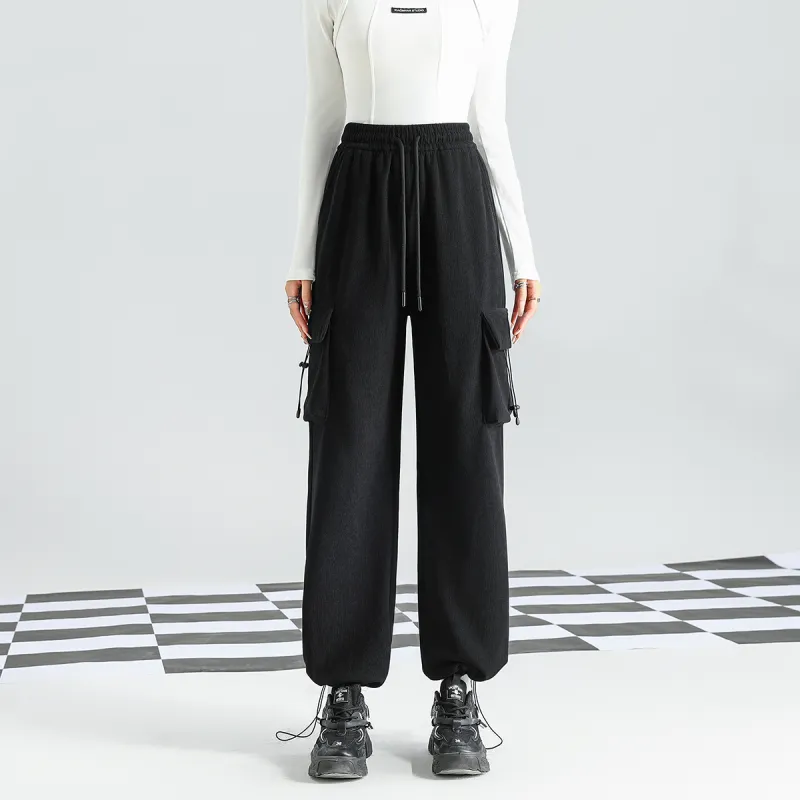 FAWENXIANGZI Casual Pants Women's Black-3