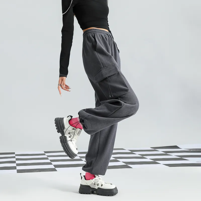 FAWENXIANGZI Casual Pants Women's Black-8