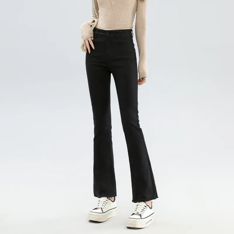 FAWENXIANGZI Jeans Women's Black-5