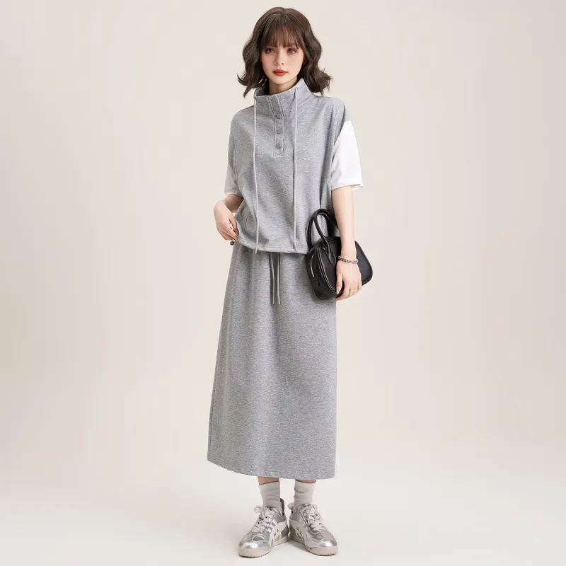 FAWENXIANGZI Two Piece Skirt Sets Women's-1