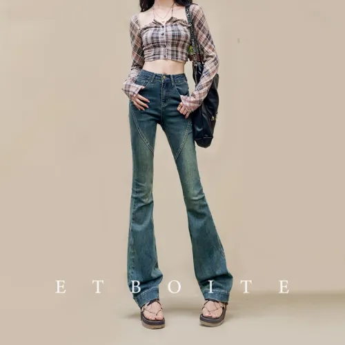 FAWENXIANGZI Jeans Women's Nostalgic Blue