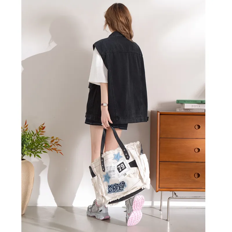 FAWENXIANGZI Vest Women's Black-3