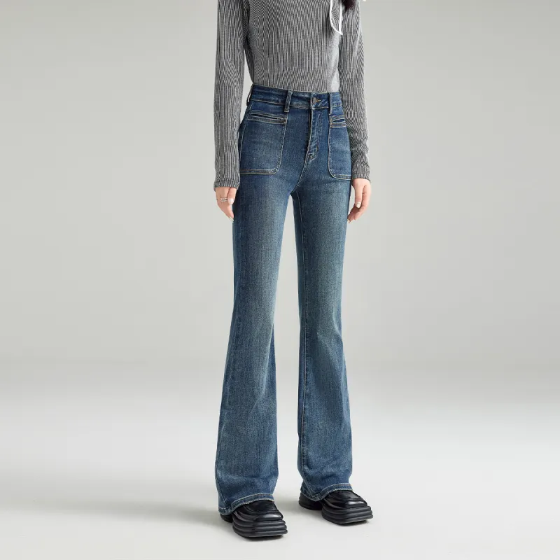 FAWENXIANGZI Jeans Women's Blue-6