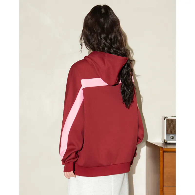 FAWENXIANGZI Sweatshirt Women's Burgundy-1